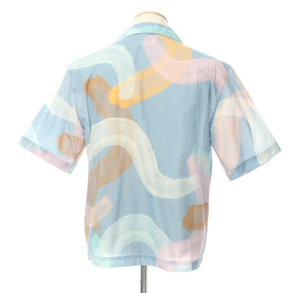 【新品】マドソン MADSON コットン 総柄 オープンカラー 半袖シャツ ブルー【サイズS】【BLU】【S/S】【状態ランクN】【メンズ】【759786】