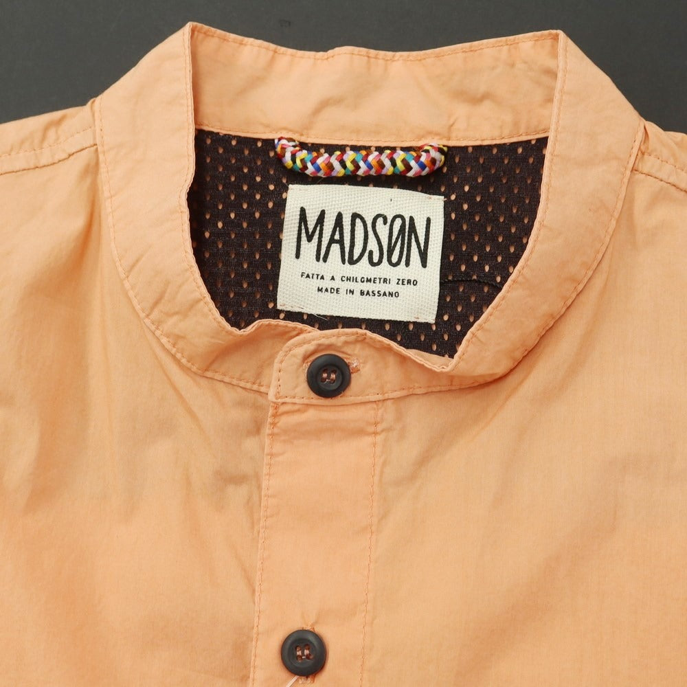 【新品】マドソン MADSON コットン バンドカラー カジュアルシャツ サーモンオレンジ【サイズS】【 状態ランクN 】【 メンズ 】[EPD]