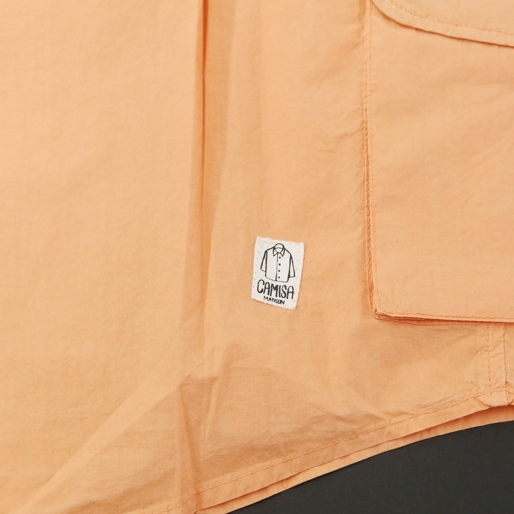 【新品】マドソン MADSON コットン バンドカラー カジュアルシャツ サーモンオレンジ【サイズS】【ORG】【S/S/A/W】【状態ランクN】【メンズ】【759784】