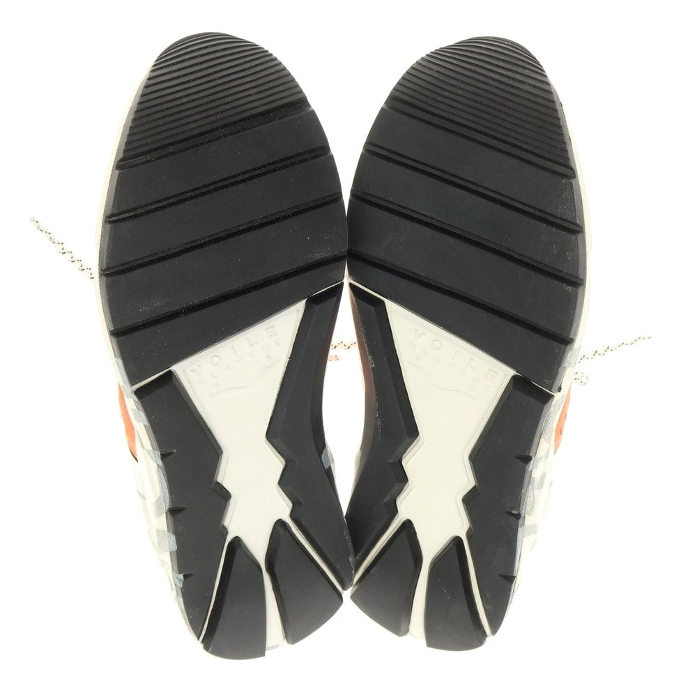 [New Outlet] Voile Blanche VOILE BLANCHE CLUB01 Mesh Leather Sneakers White x Orange [43] [Condition Rank N-] [Men&