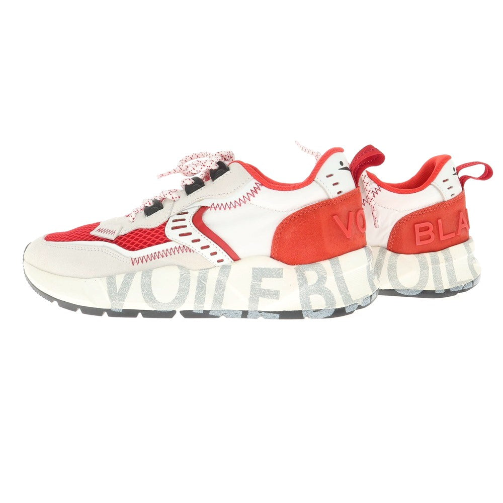 [New Outlet] Voile Blanche VOILE BLANCHE CLUB01 Mesh Leather Sneakers Red x White [39] [Condition Rank N-] [Men&