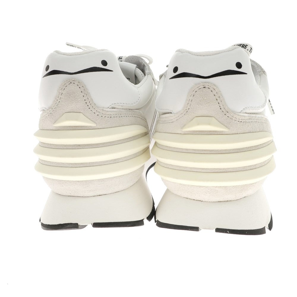 [New Outlet] VOILE BLANCHE LIAM POWER Leather Sneakers White x Pale Gray [42] [Condition Rank N-] [Men&