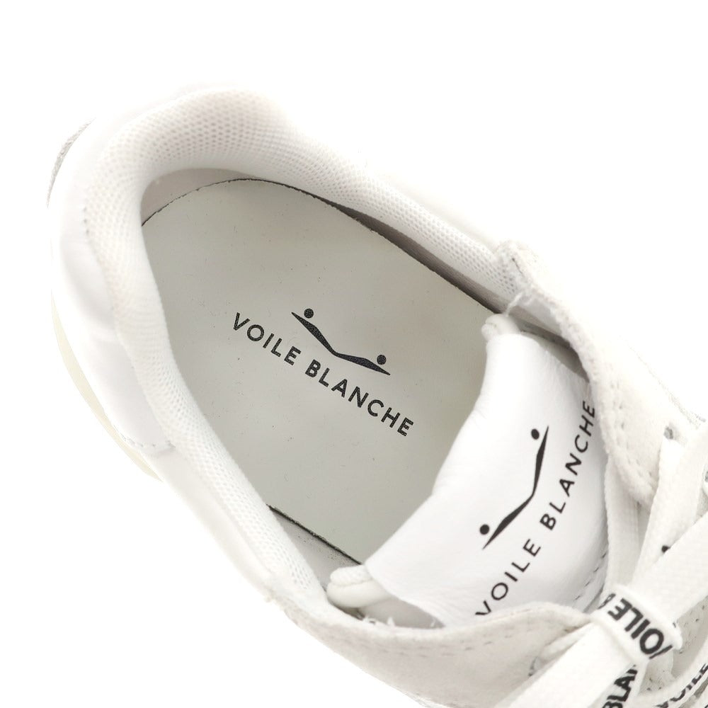 [New Outlet] VOILE BLANCHE LIAM POWER Leather Sneakers White x Pale Gray [42] [Condition Rank N-] [Men&