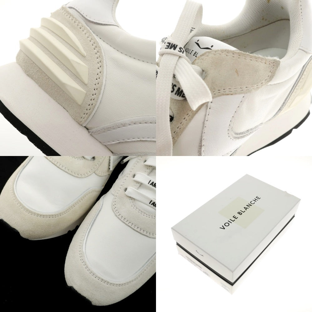 [New Outlet] VOILE BLANCHE LIAM POWER Leather Sneakers White x Pale Gray [41] [Condition Rank N-] [Men&