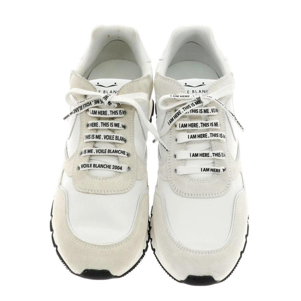 [New Outlet] VOILE BLANCHE LIAM POWER Leather Sneakers White x Pale Gray [41] [Condition Rank N-] [Men&