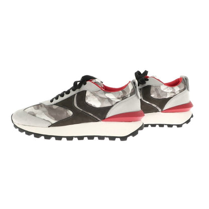 [New Outlet] VOILE BLANCHE QWARK MAN Sneakers Gray x Dark Khaki x Red [42] [Condition Rank N-] [Men&