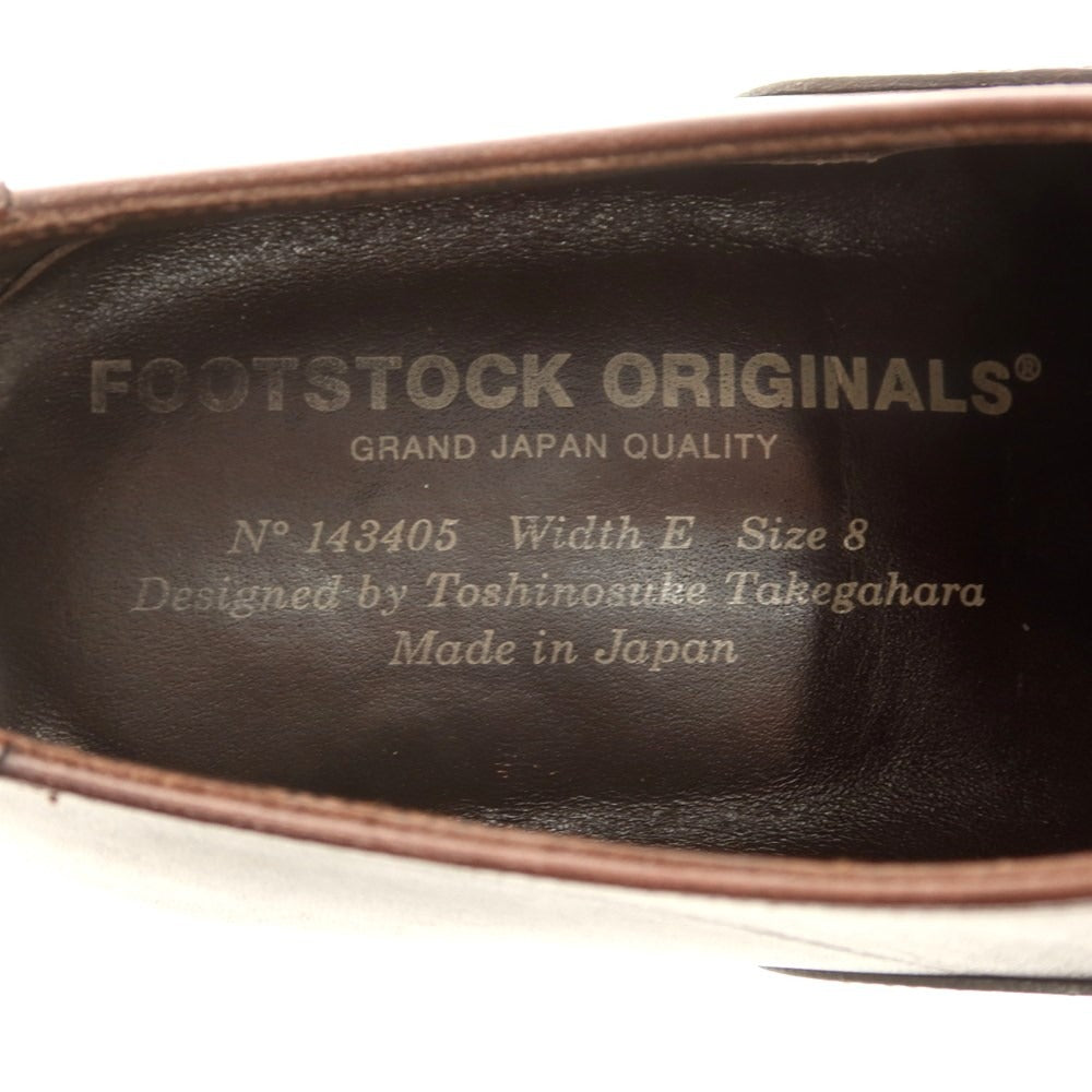 [Used] Footstock Originals FOOTSTOCK ORIGINALS Straight Tip Dress Shoes Brown [8 E] [Condition Rank C] [Men&