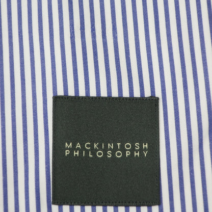 【中古】マッキントッシュフィロソフィー MACKINTOSH PHILOSOPHY コットン ストライプ カジュアルジャケット ホワイトxネイビー【サイズ40】【NVY】【S/S】【状態ランクC】【メンズ】【759573】