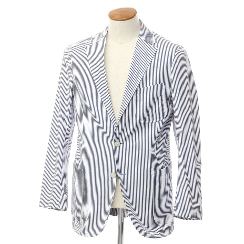 [Used] Mackintosh Philosophy Cotton Striped Casual Jacket White x Navy [Size 40] [NVY] [S/S] [Condition Rank C] [Men&