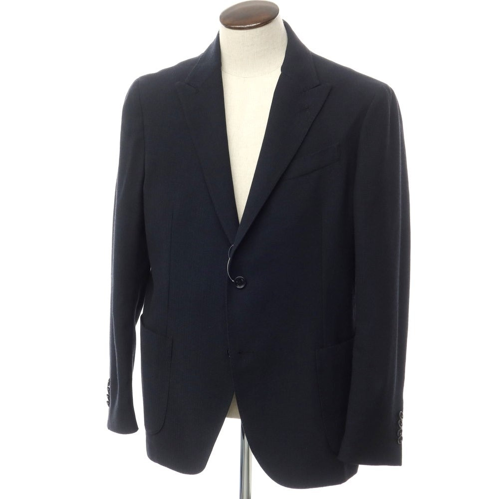 【中古】ラルディーニ LARDINI ウールポリエステル 2B テーラードジャケット ネイビー【サイズ54 7REG】【NVY】【S/S】【状態ランクB】【メンズ】【759573】