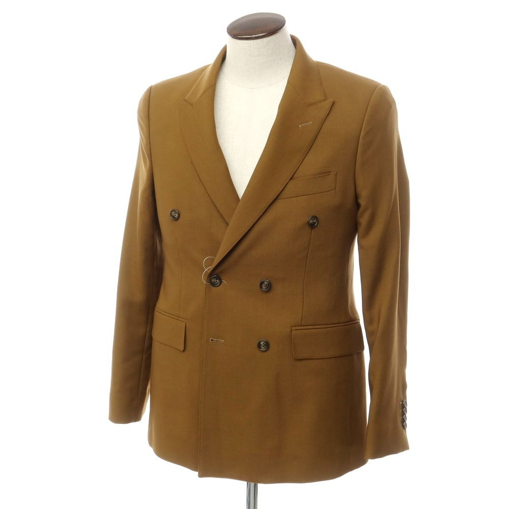 [New Outlet] PT TORINO Wool Mohair Double Breasted Casual Jacket Light Brown [Size 48] [BRW] [S/S/A/W] [Condition Rank N-] [Men&