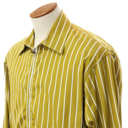 [New Outlet] PT TORINO Cotton Striped Blouson Swing Top Mustard x White [38] [Condition Rank N-] [Men&