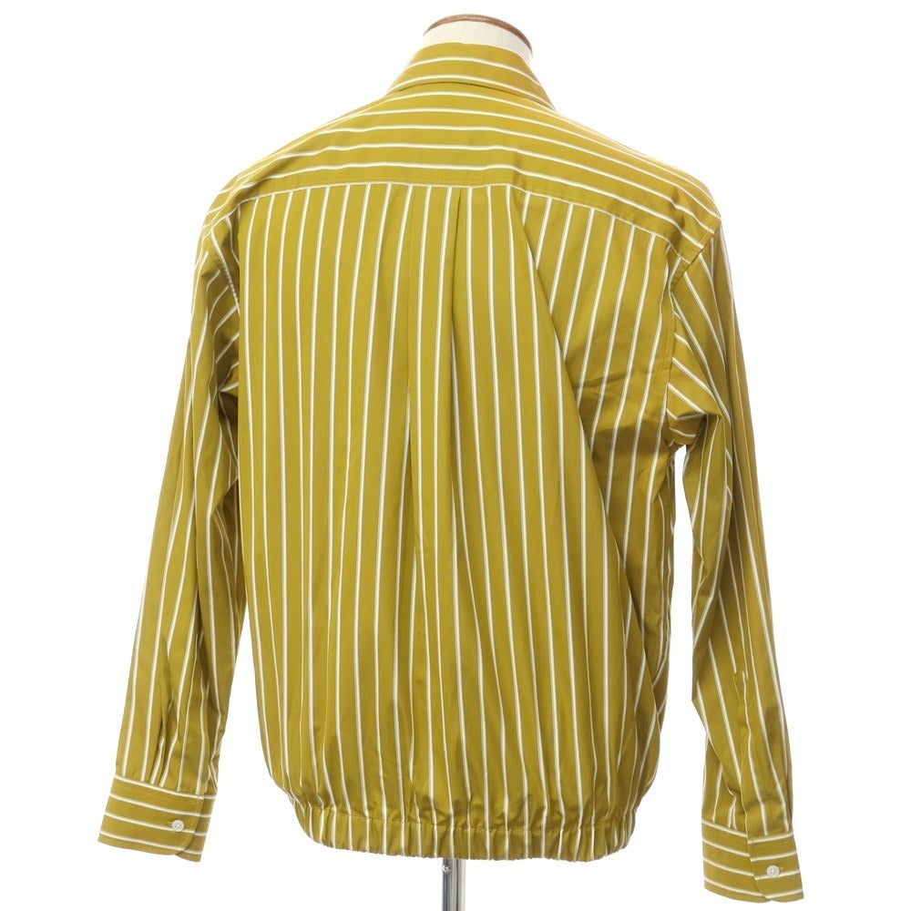 [New Outlet] PT TORINO Cotton Striped Blouson Swing Top Mustard x White [38] [Condition Rank N-] [Men&