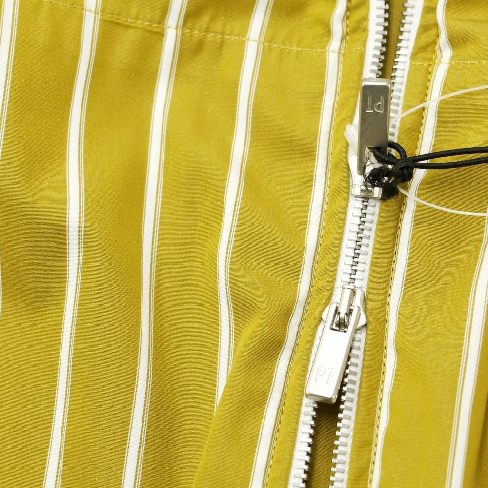 [New Outlet] PT TORINO Cotton Striped Blouson Swing Top Mustard x White [38] [Condition Rank N-] [Men&