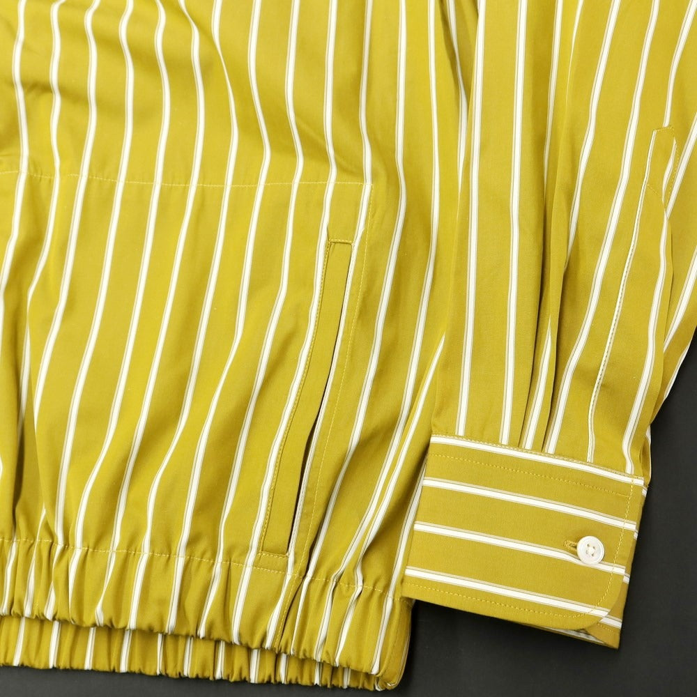 [New Outlet] PT TORINO Cotton Striped Blouson Swing Top Mustard x White [38] [Condition Rank N-] [Men&