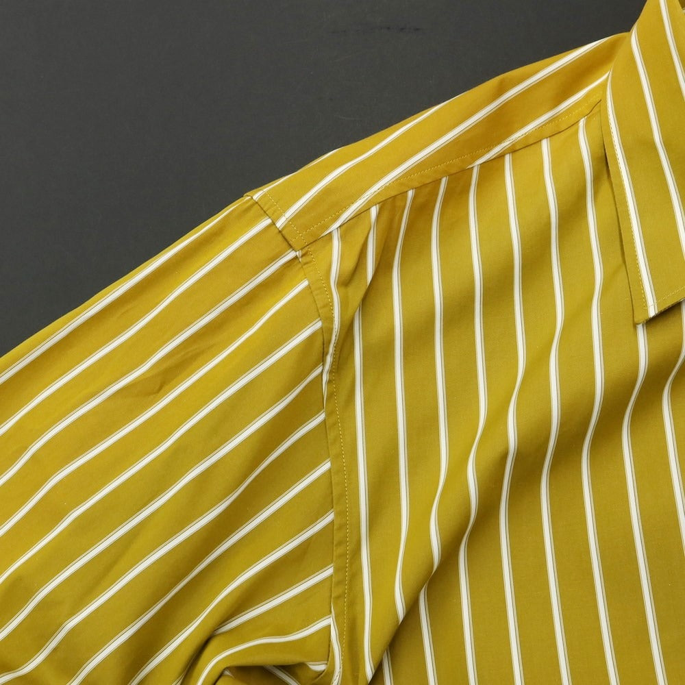 [New Outlet] PT TORINO Cotton Striped Blouson Swing Top Mustard x White [38] [Condition Rank N-] [Men&