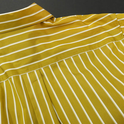 [New Outlet] PT TORINO Cotton Striped Blouson Swing Top Mustard x White [38] [Condition Rank N-] [Men&