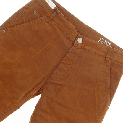 [New] PT TORINO DENIM INDIE Herringbone Woven Stretch Cotton 5 Pocket Pants Orange Brown [32] [Condition Rank N] [Men&