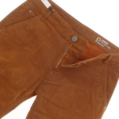 [New] PT TORINO DENIM INDIE Herringbone Woven Stretch Cotton 5 Pocket Pants Orange Brown [32] [Condition Rank N] [Men&