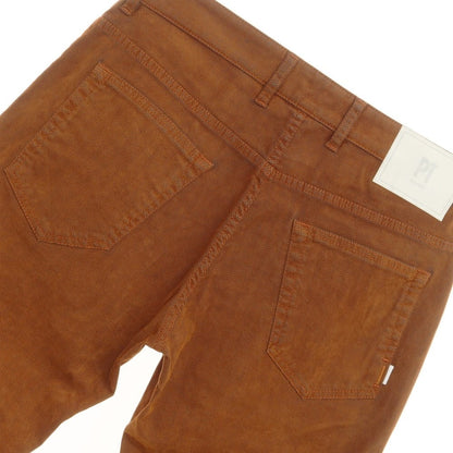 [New] PT TORINO DENIM INDIE Herringbone Woven Stretch Cotton 5 Pocket Pants Orange Brown [32] [Condition Rank N] [Men&