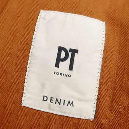 [New] PT TORINO DENIM INDIE Herringbone Woven Stretch Cotton 5 Pocket Pants Orange Brown [32] [Condition Rank N] [Men&