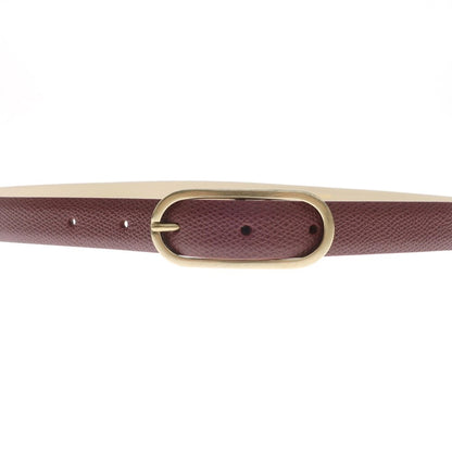 [New] PT TORINO Embossed Leather Narrow Belt Bordeaux [95/110] [Condition Rank N] [Men&