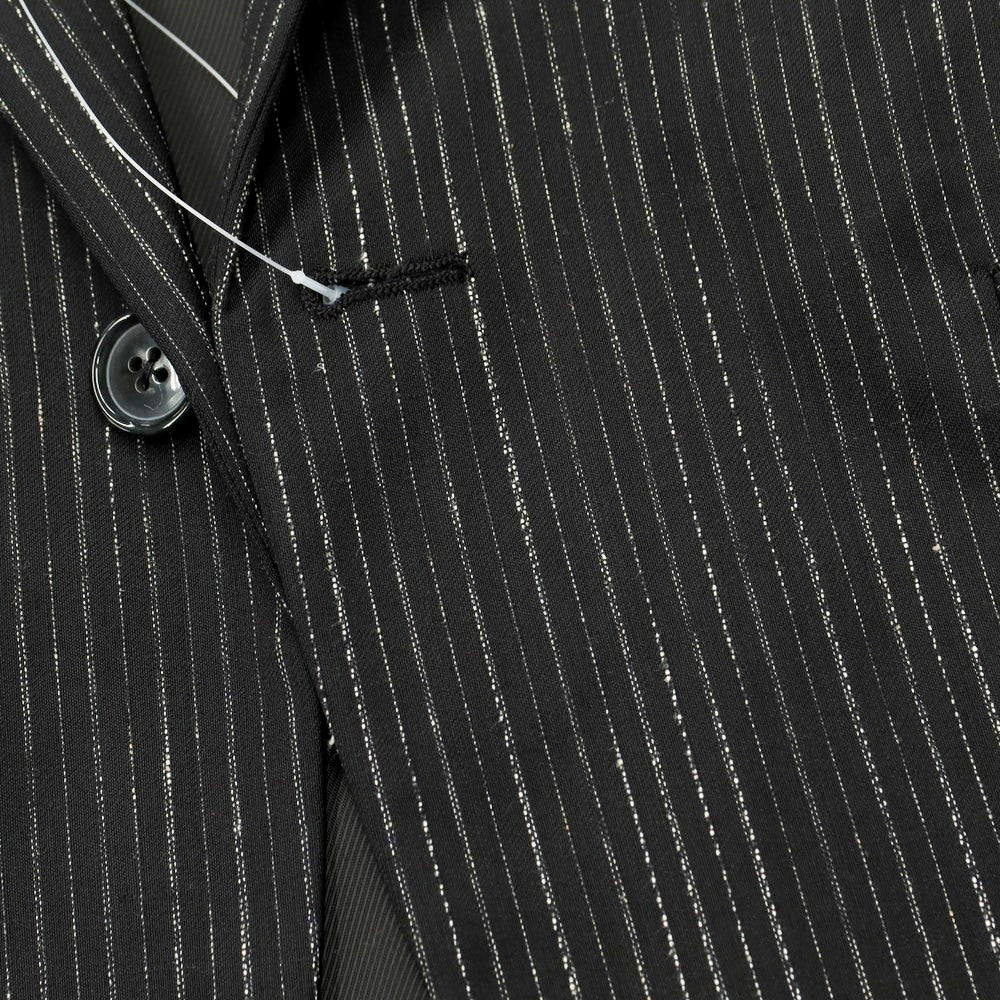 [New] PT TORINO Wool Striped Three-Piece 1B Suit Black x White [48] [Condition Rank N] [Men&