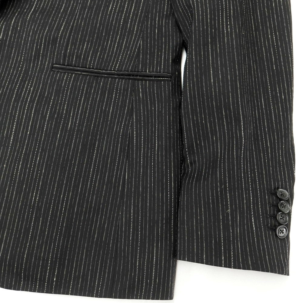 [New] PT TORINO Wool Striped Three-Piece 1B Suit Black x White [48] [Condition Rank N] [Men&