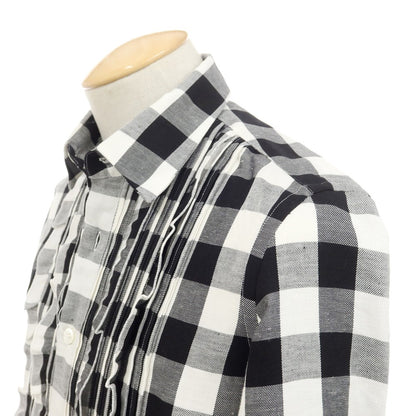 [New] PT TORINO Cotton Check Busam Casual Shirt Black x White [37] [Condition Rank N] [Men&