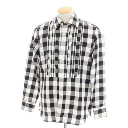 [New] PT TORINO Cotton Check Busam Casual Shirt Black x White [Size 38] [BLK] [S/S/A/W] [Condition Rank N] [Men&