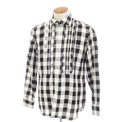 [New] PT TORINO Cotton Check Busam Casual Shirt Black x White [Size 39] [BLK] [S/S/A/W] [Condition Rank N] [Men&