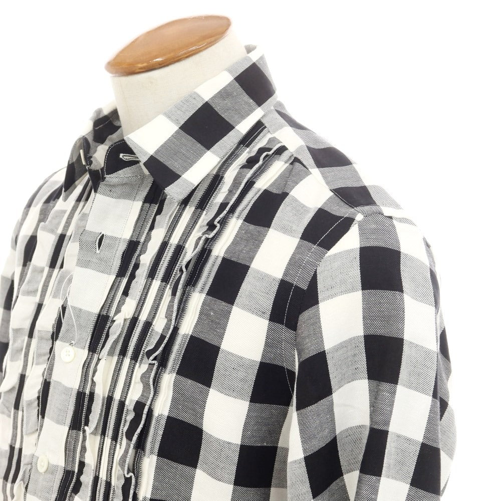 [New] PT TORINO Cotton Check Busam Casual Shirt Black x White [Size 39] [BLK] [S/S/A/W] [Condition Rank N] [Men&