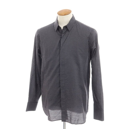 [New] PT TORINO Cotton Lyocell Open Collar Casual Shirt Black x Gray [Size 40] [BLK] [S/S/A/W] [Condition Rank N] [Men&