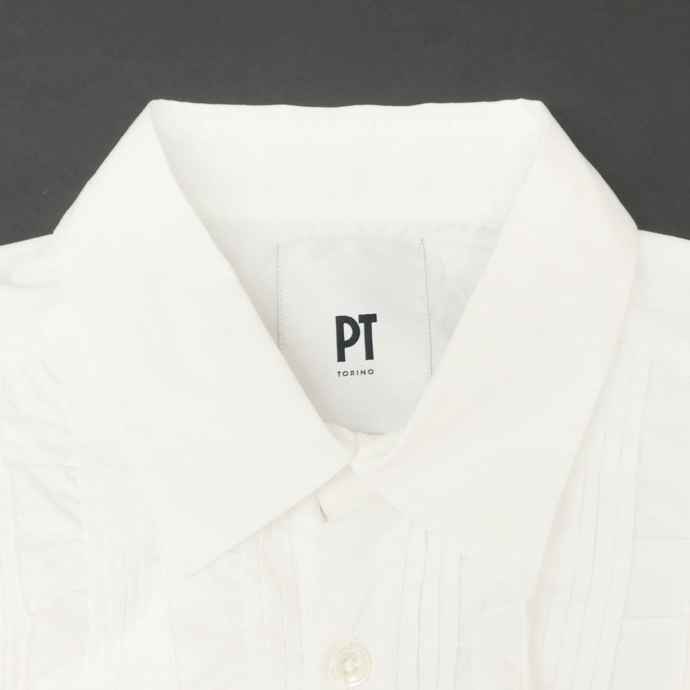 [New Outlet] PT TORINO Cotton Busam Casual Shirt White [Size 40] [WHT] [S/S/A/W] [Condition Rank N-] [Men&