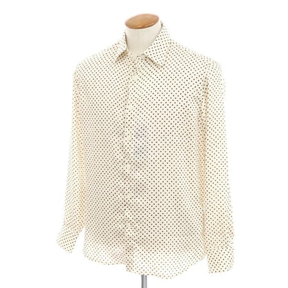 [New] PT TORINO polyester polka dot casual shirt, off-white x dark brown [size 39] [WHT] [S/S/A/W] [Condition rank N] [Men&