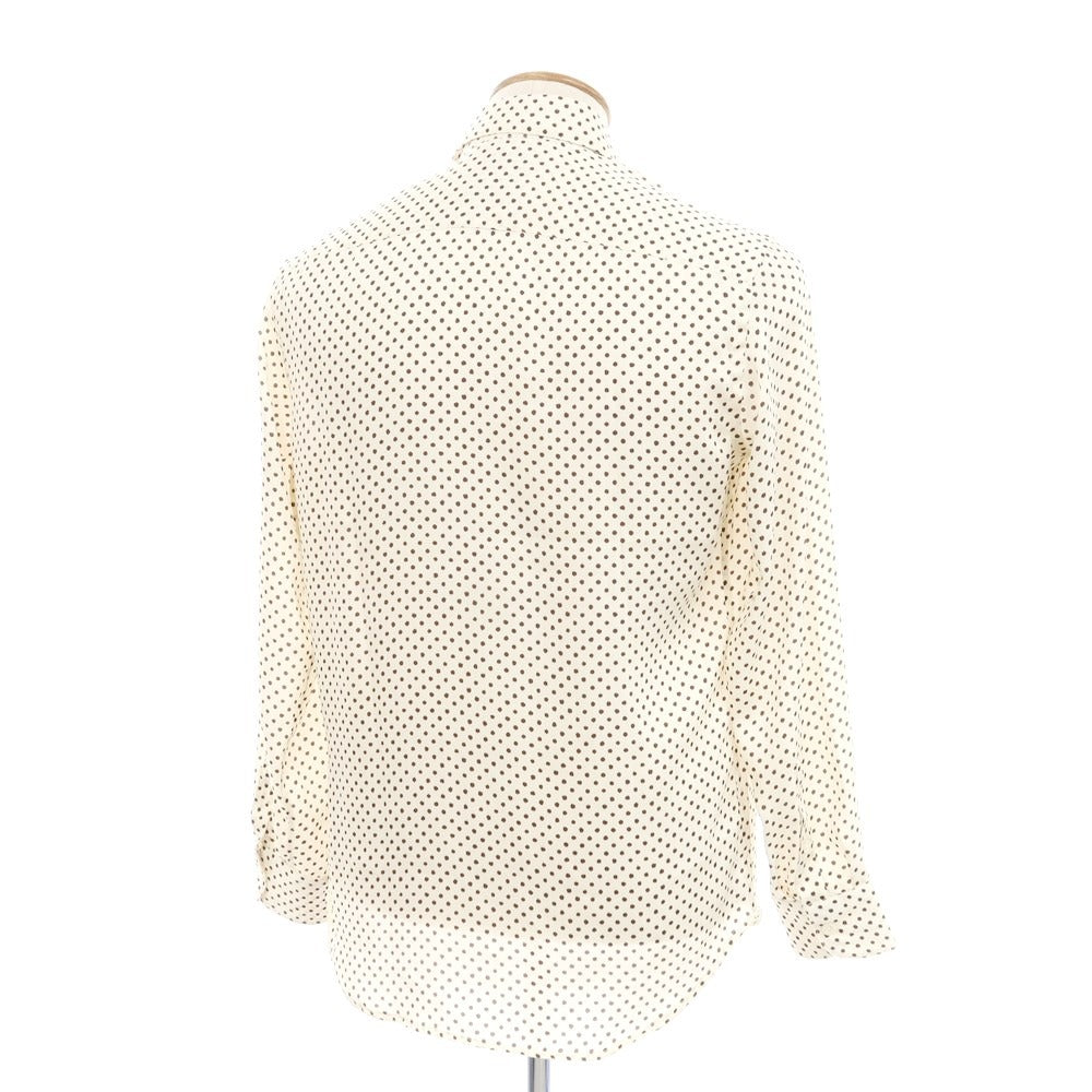 [New] PT TORINO Polyester Polka Dot Casual Shirt Off White x Dark Brown [Size 39] [WHT] [S/S/A/W] [Condition Rank N] [Men&