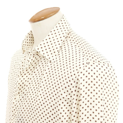 [New] PT TORINO polyester polka dot casual shirt, off-white x dark brown [size 39] [WHT] [S/S/A/W] [Condition rank N] [Men&