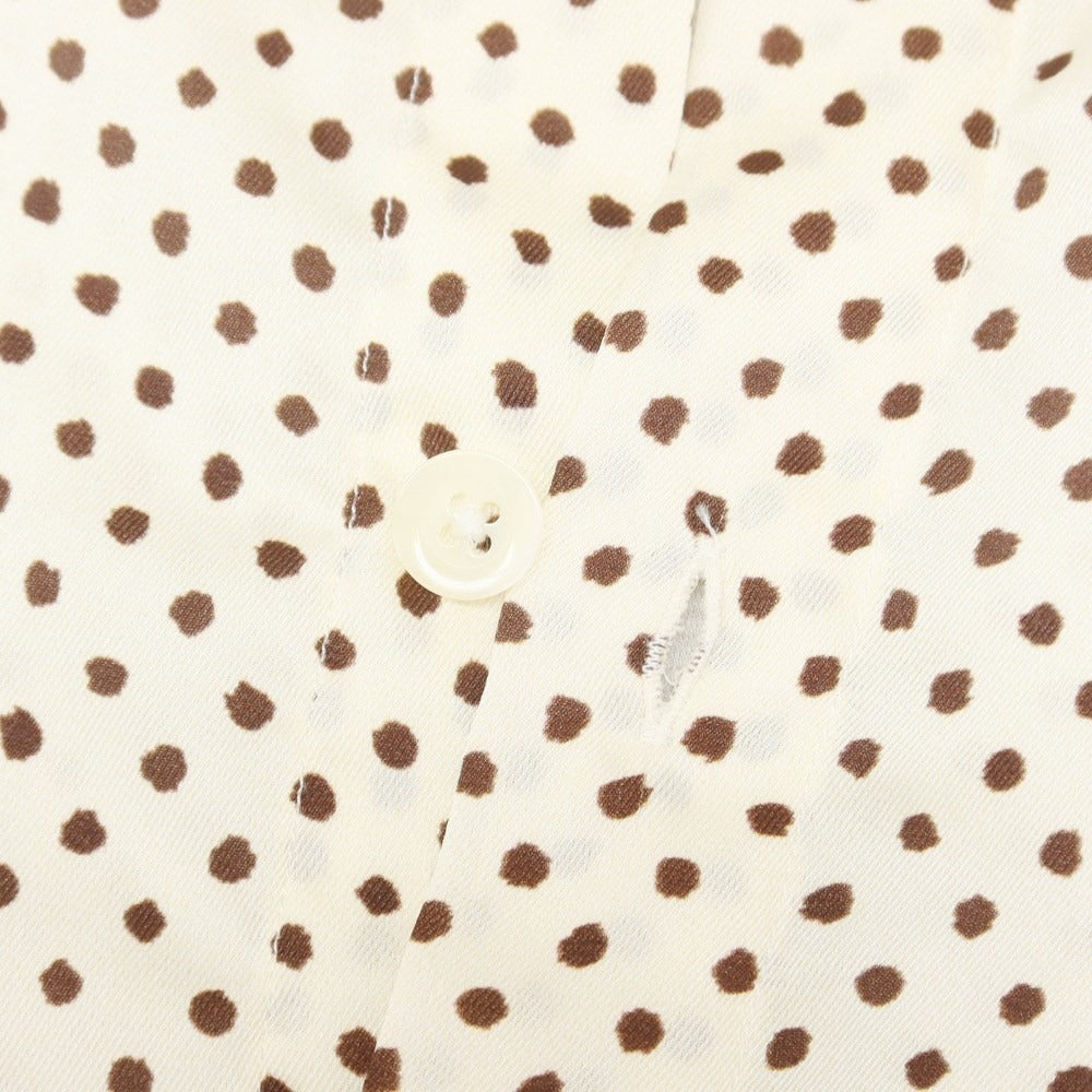 [New] PT TORINO Polyester Polka Dot Casual Shirt Off White x Dark Brown [Size 39] [WHT] [S/S/A/W] [Condition Rank N] [Men&