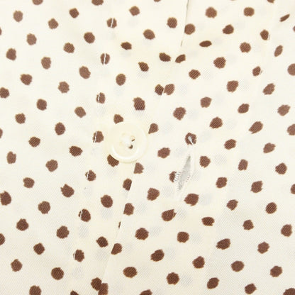 [New] PT TORINO polyester polka dot casual shirt, off-white x dark brown [size 39] [WHT] [S/S/A/W] [Condition rank N] [Men&