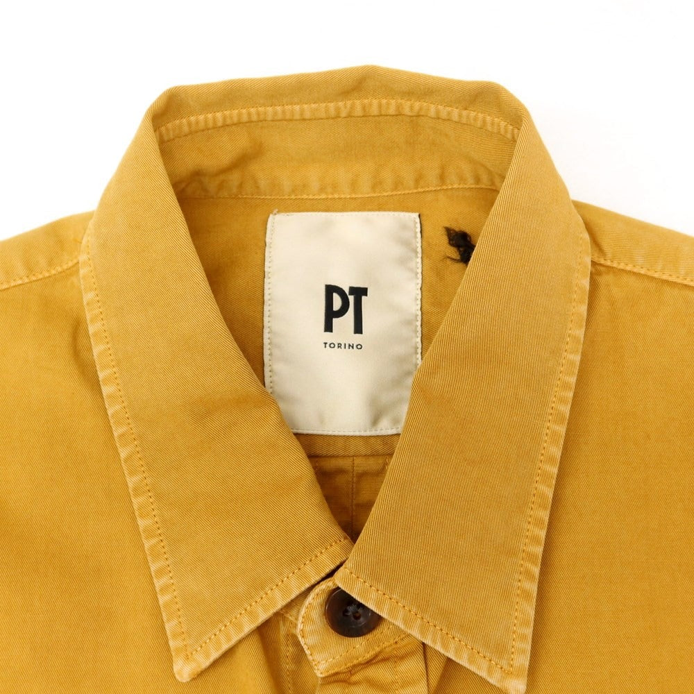 [New] PT TORINO Linen Safari Casual Shirt Mustard [Size 40] [YEL] [S/S/A/W] [Condition Rank N] [Men&