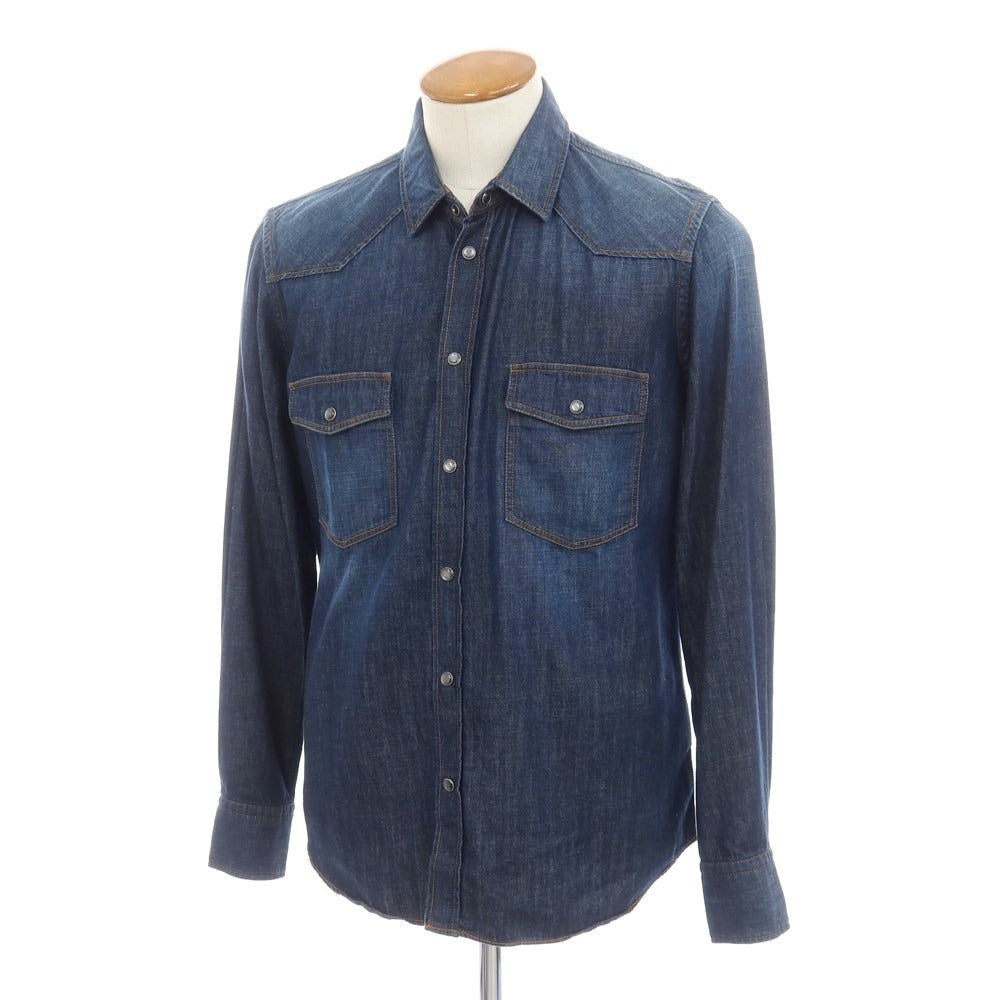 [New] PT TORINO Denim Western Casual Shirt Navy [Size 39] [NVY] [S/S/A/W] [Condition Rank N] [Men&