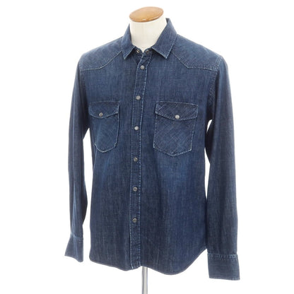 [New] PT TORINO Denim Western Casual Shirt Navy [Size 40] [NVY] [S/S/A/W] [Condition Rank N] [Men&