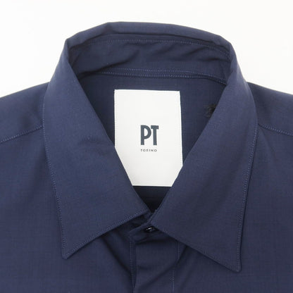 [New] PT TORINO Wool Casual Shirt Dark Navy [Size 38] [NVY] [S/S/A/W] [Condition Rank N] [Men&