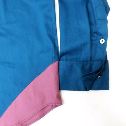 【新品】ピーティートリノ PT TORINO コットン ボタンダウン カジュアルシャツ ブルーxパープル【サイズ40】【BLU】【S/S/A/W】【状態ランクN】【メンズ】【759371】