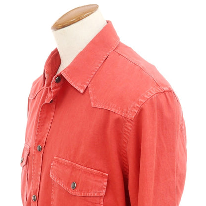 [New Outlet] PT TORINO Cotton Western Casual Shirt Red [Size 40] [RED] [S/S/A/W] [Condition Rank N-] [Men&