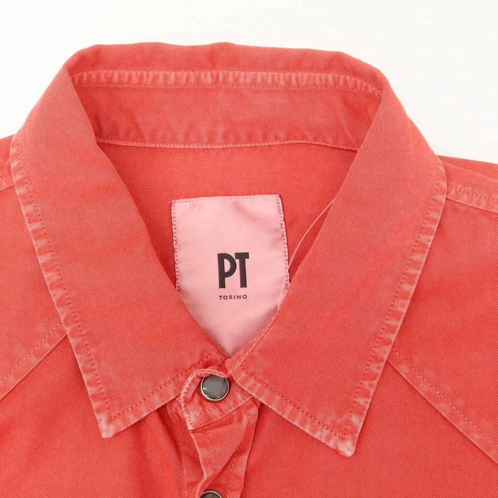 [New Outlet] PT TORINO Cotton Western Casual Shirt Red [Size 40] [RED] [S/S/A/W] [Condition Rank N-] [Men&