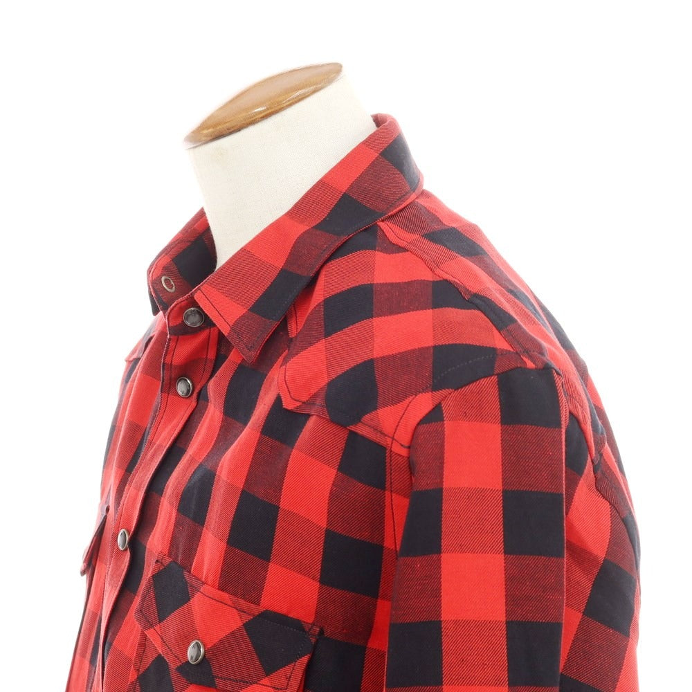 [New] PT TORINO Cotton Linen Western Casual Shirt Red [Size 40] [RED] [S/S/A/W] [Condition Rank N] [Men&