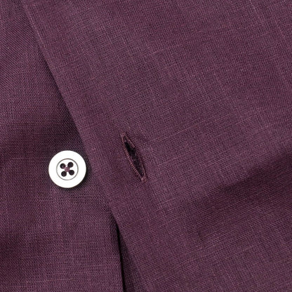 [New] PT TORINO Linen Open Collar Short Sleeve Shirt Dark Purple [Size 40] [PUP] [S/S] [Condition Rank N] [Men&