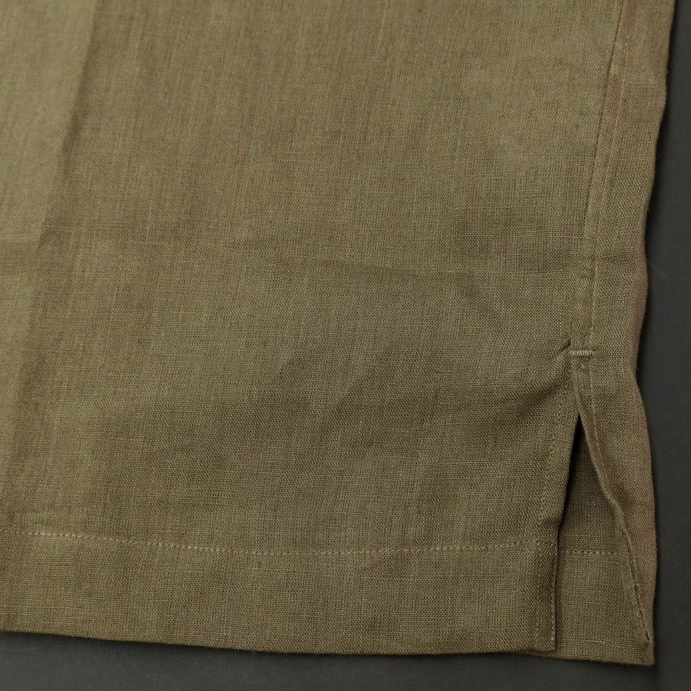 [New] PT TORINO Linen Open Collar Short Sleeve Shirt Olive Green [Size 39] [GRN] [S/S] [Condition Rank N] [Men&