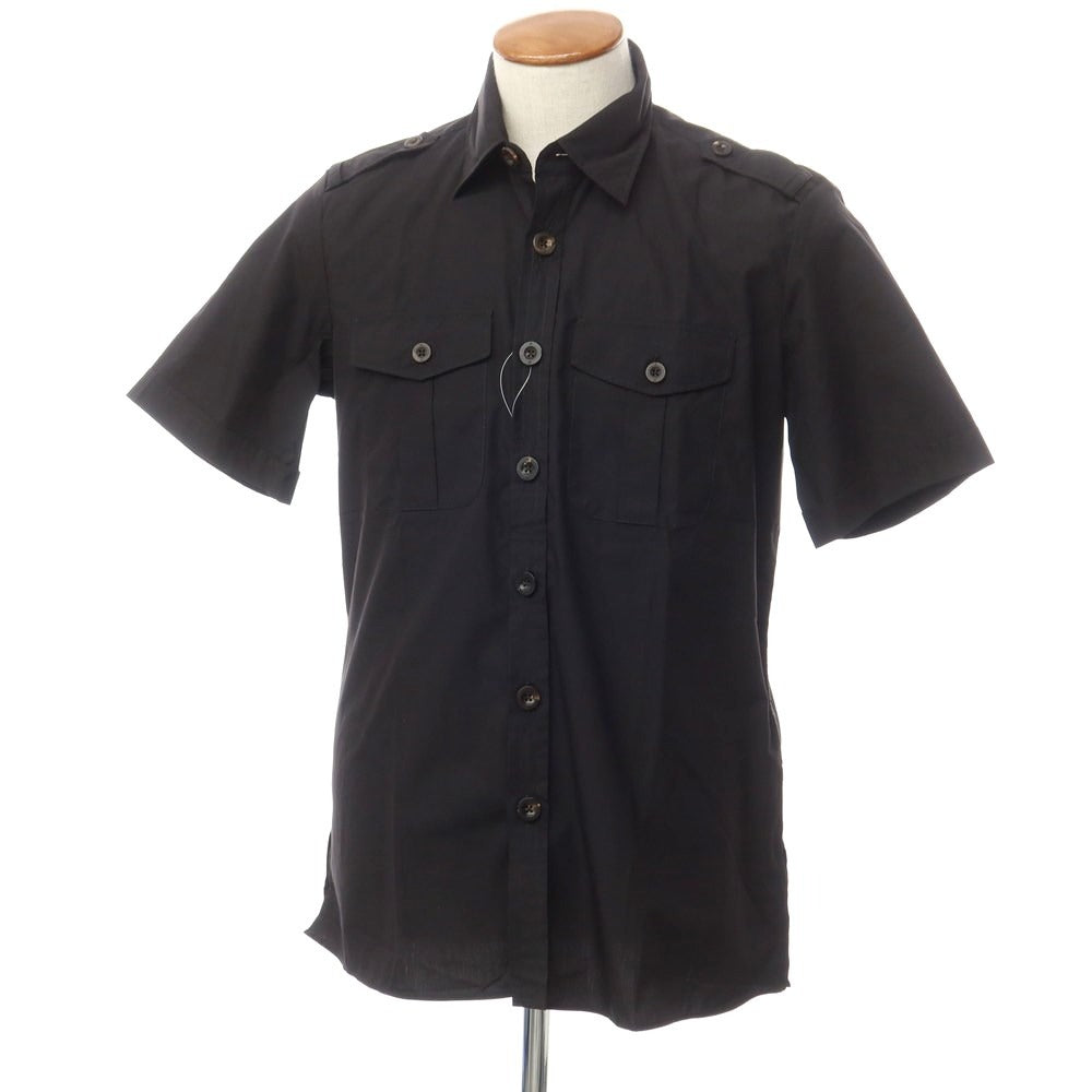 [New] PT TORINO Cotton Safari Shirt Short Sleeve Shirt Black [Size 39] [BLK] [S/S] [Condition Rank N] [Men&